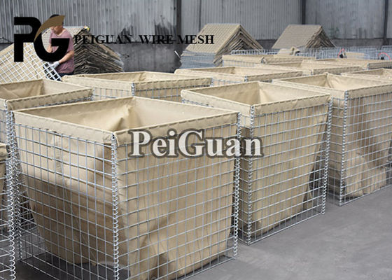 Mil 7 2m  Sand Barrier Welded Gabion Box ผนังกันระเบิด